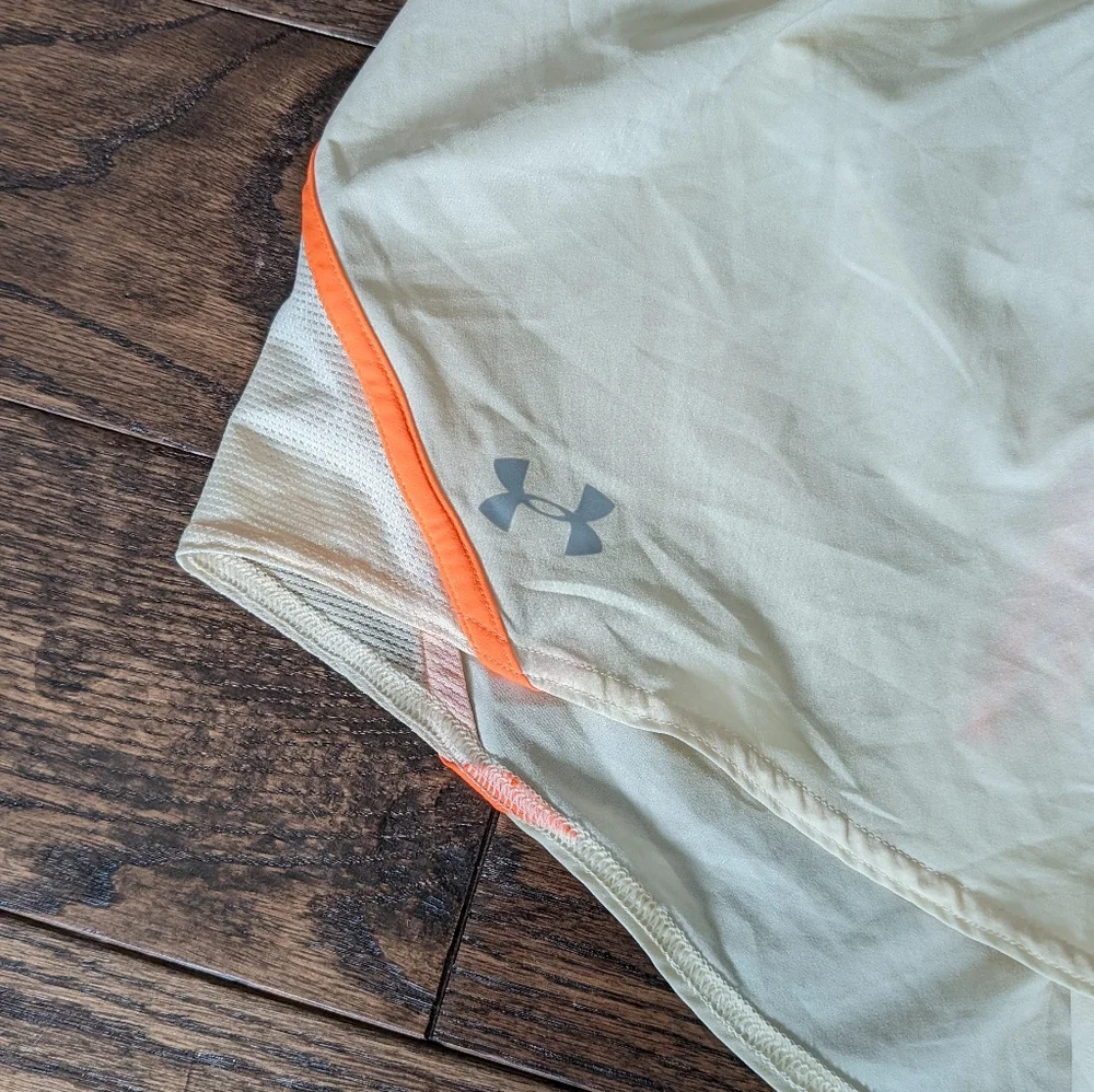 Under Armour Running Shorts Yellow and Orange - Picture 2 of 7